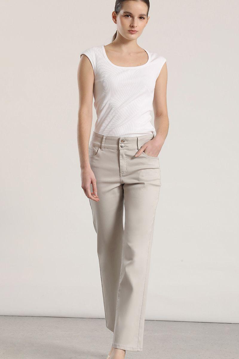 Pantalón pitillo liola mujer gris-2