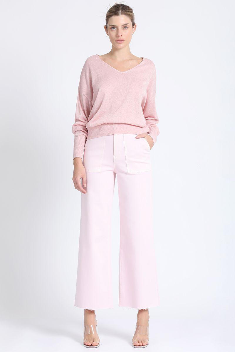 Sweater Tejido Lurex Rosa Liola-2