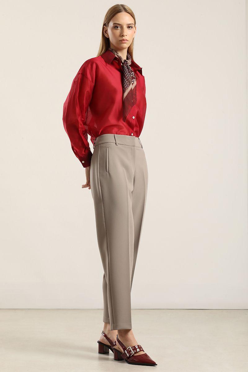 Pantalón sastre, tiro alto, topo Liola-5