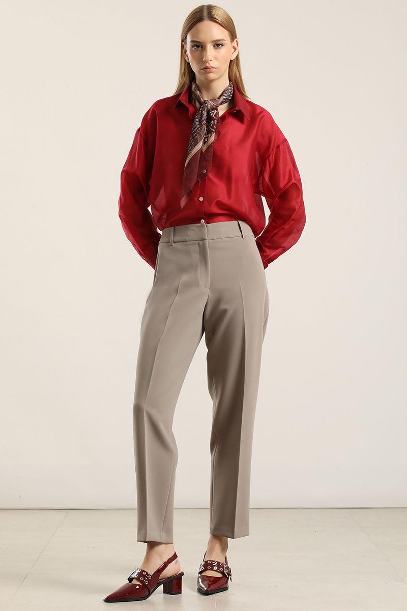 Pantalón sastre, tiro alto, topo Liola-0