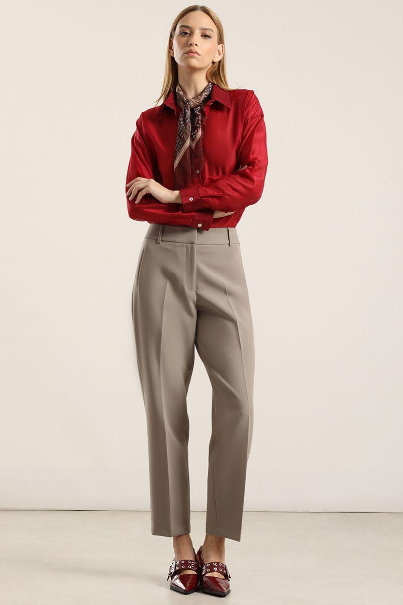 Pantalón sastre, tiro alto, topo Liola-1