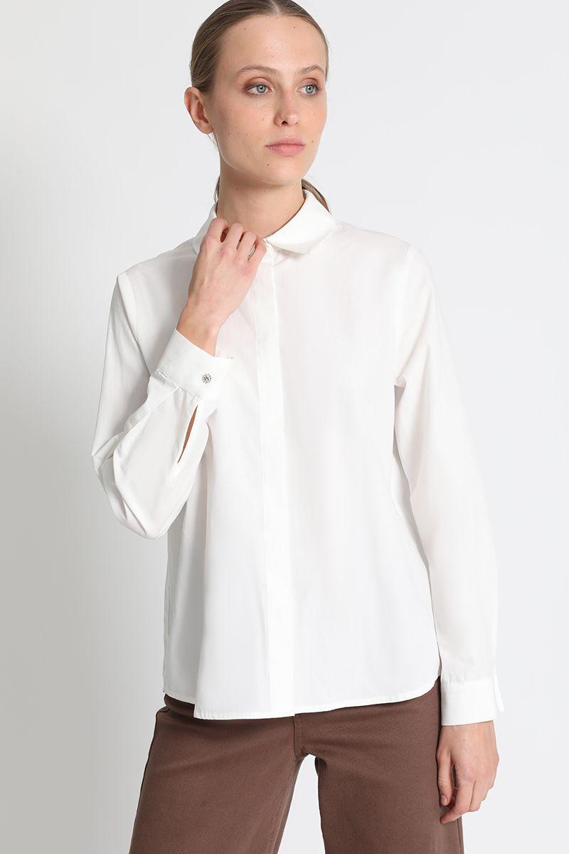 Blusa Camisera Algodón Crudo Liola-3