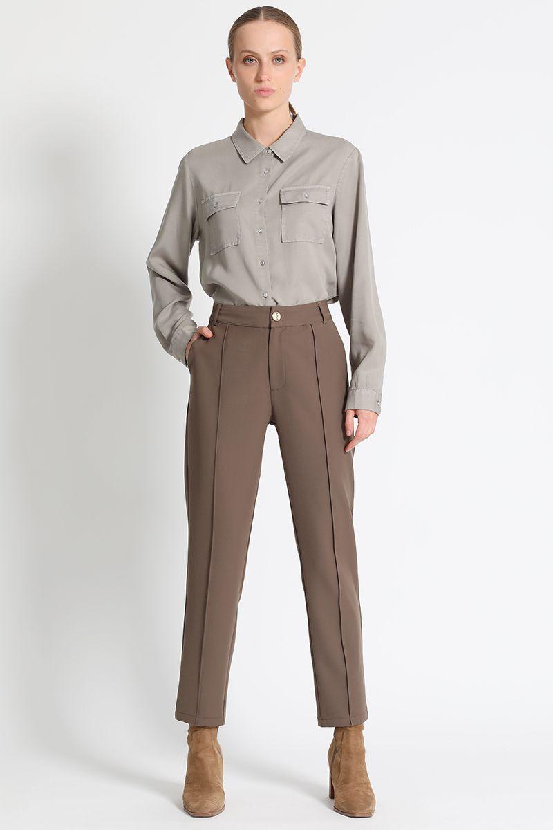 Pantalón Sastre Tiro Alto Cafe Liola-0