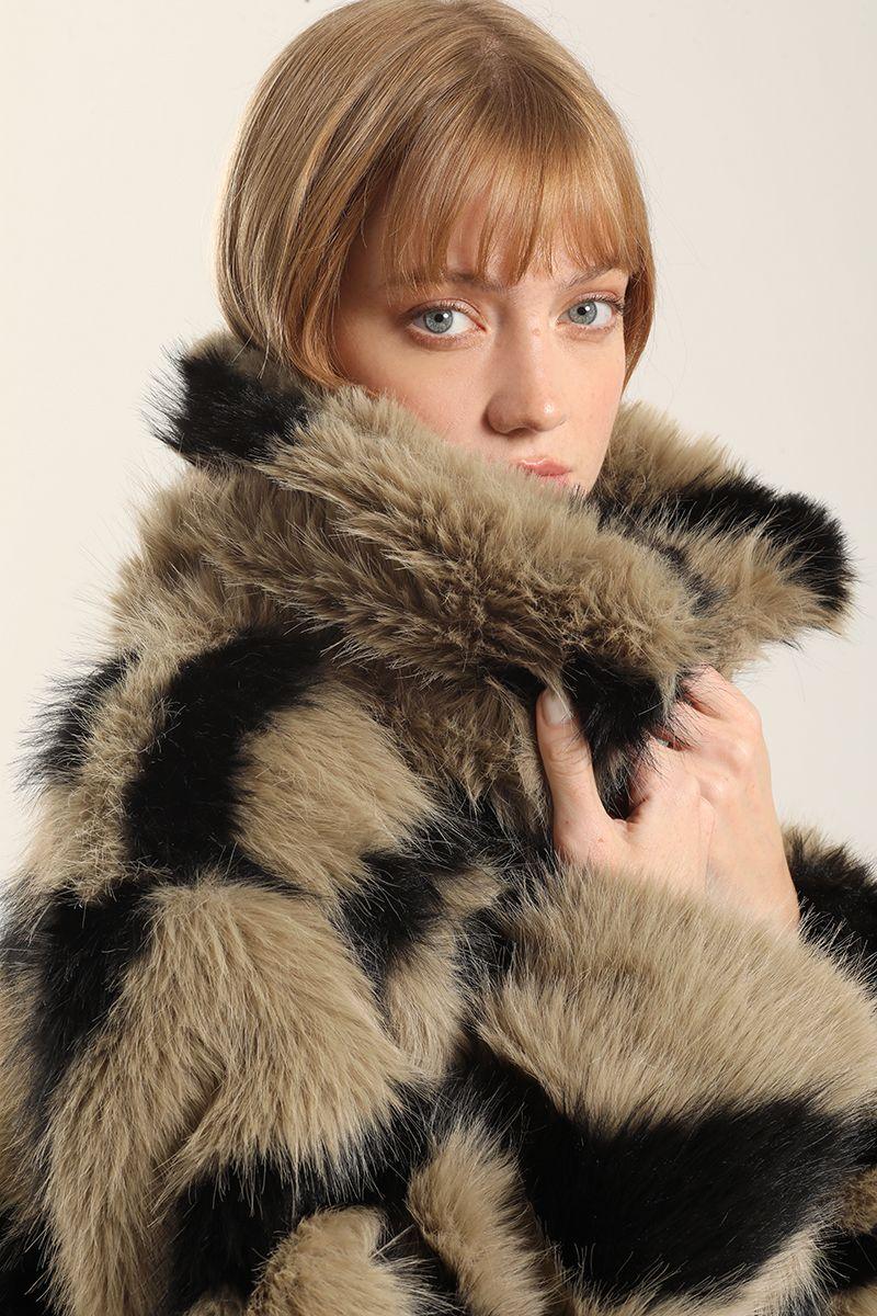 Chaqueta efecto piel, negro Liola-3