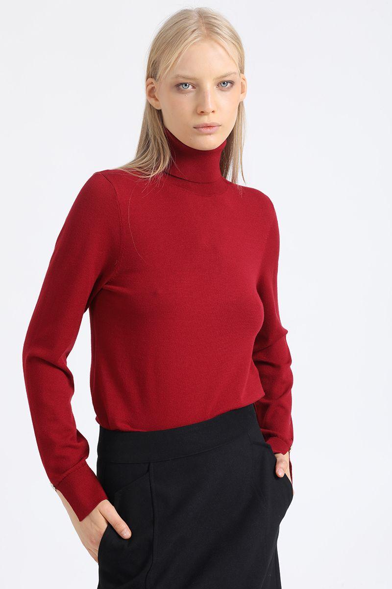 Beatle Basico Tejido Punto, Boton Joya, Vino Liola-4