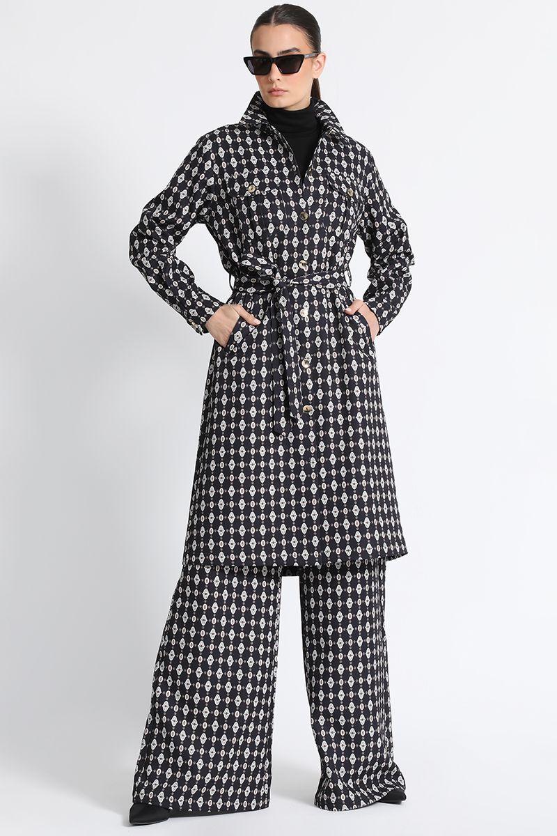 Tapado Mujer Estampado Negro Liola-0