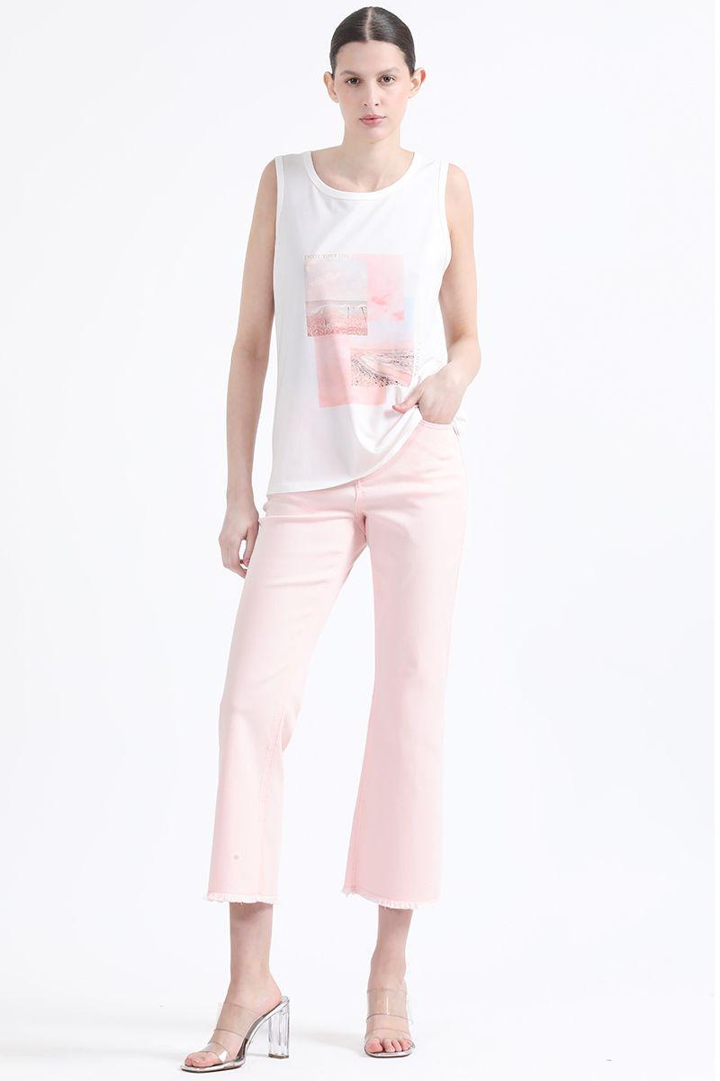 Polera Estampado Rosa, Crudo Liola-1