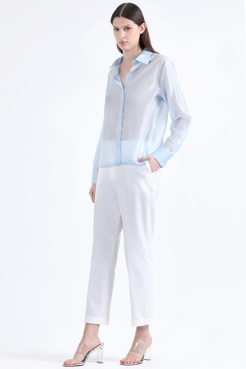 Blusa Gasa Lisa Fantasia, Celeste Liola-1