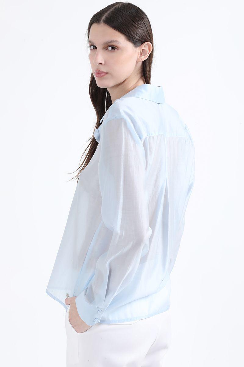 Blusa Gasa Lisa Fantasia, Celeste Liola-4