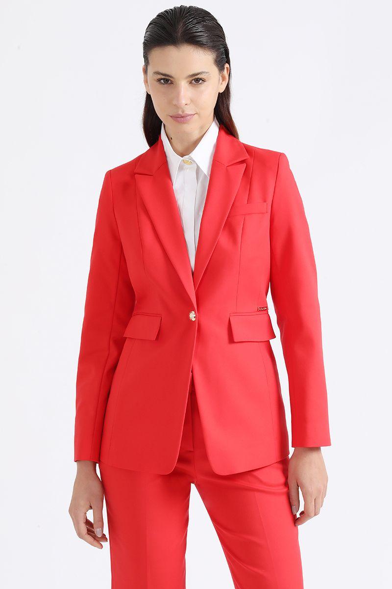 Blazer Entallado, Rojo Liola-0