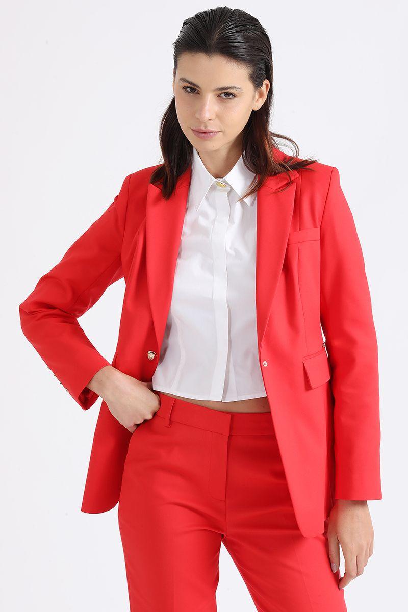 Blazer Entallado, Rojo Liola-3