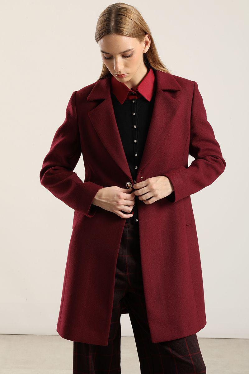 Abrigo Forro Estampado, Muflon Vino Liola-0