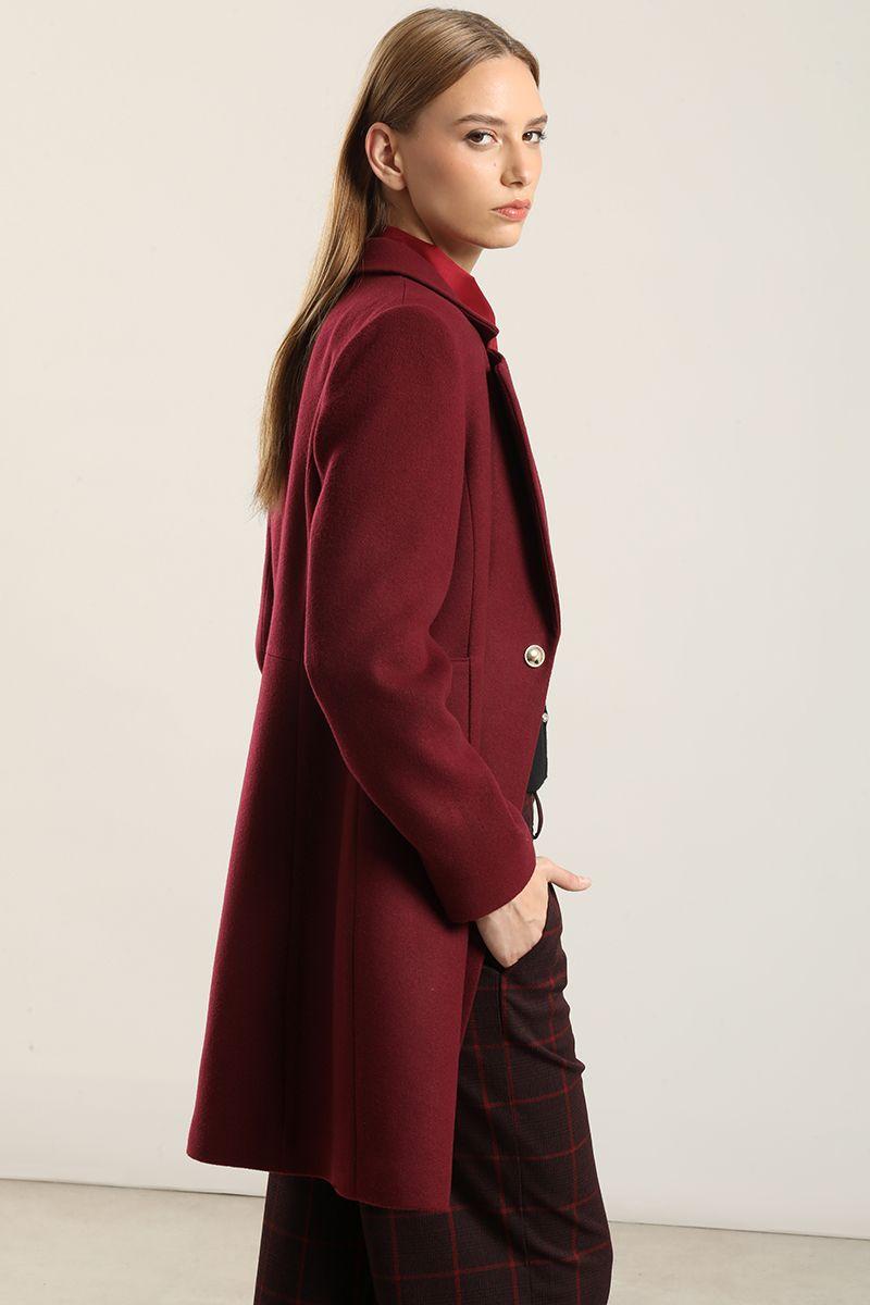 Abrigo Forro Estampado, Muflon Vino Liola-3