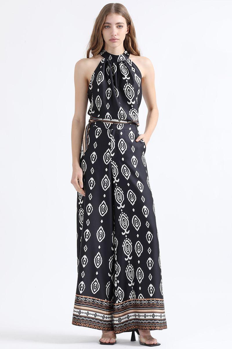 Top Halter Estampado, Negro Liola-1