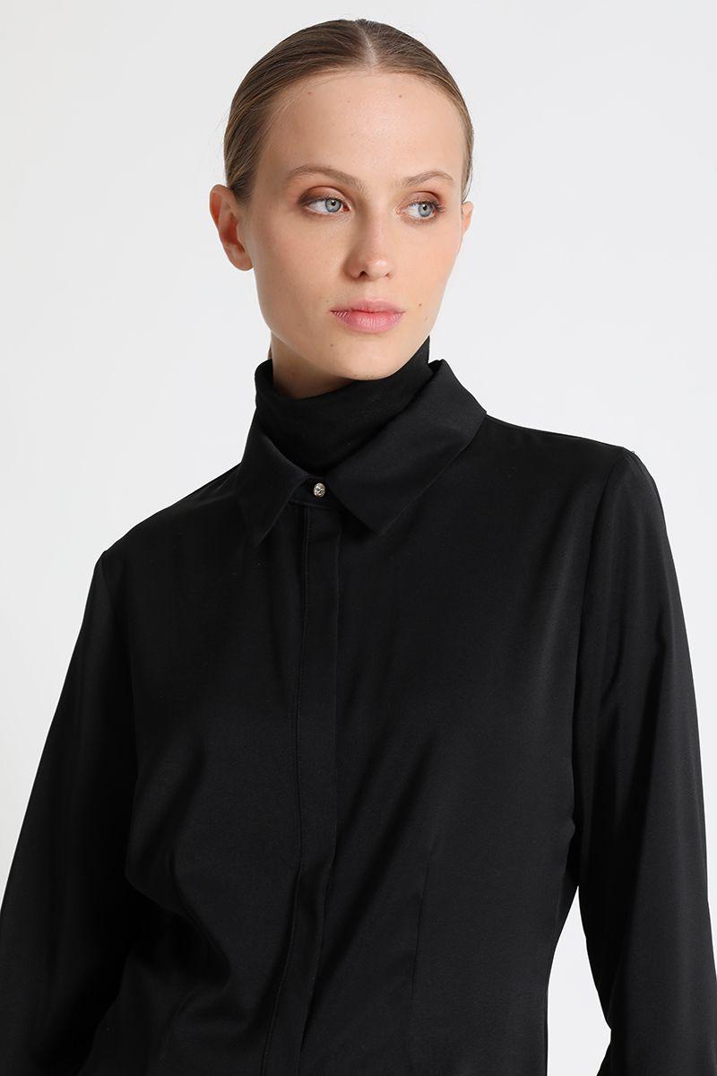 Blusa Camisera Recta Negro Liola-1