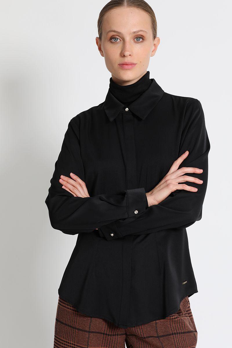 Blusa Camisera Recta Negro Liola-4