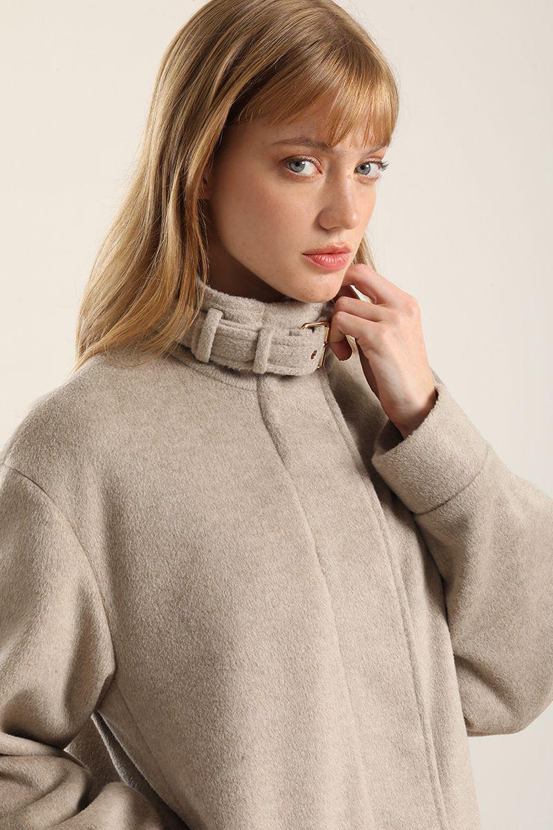 Chaqueta Bomber, Muflon Fantasia Beige Liola-2