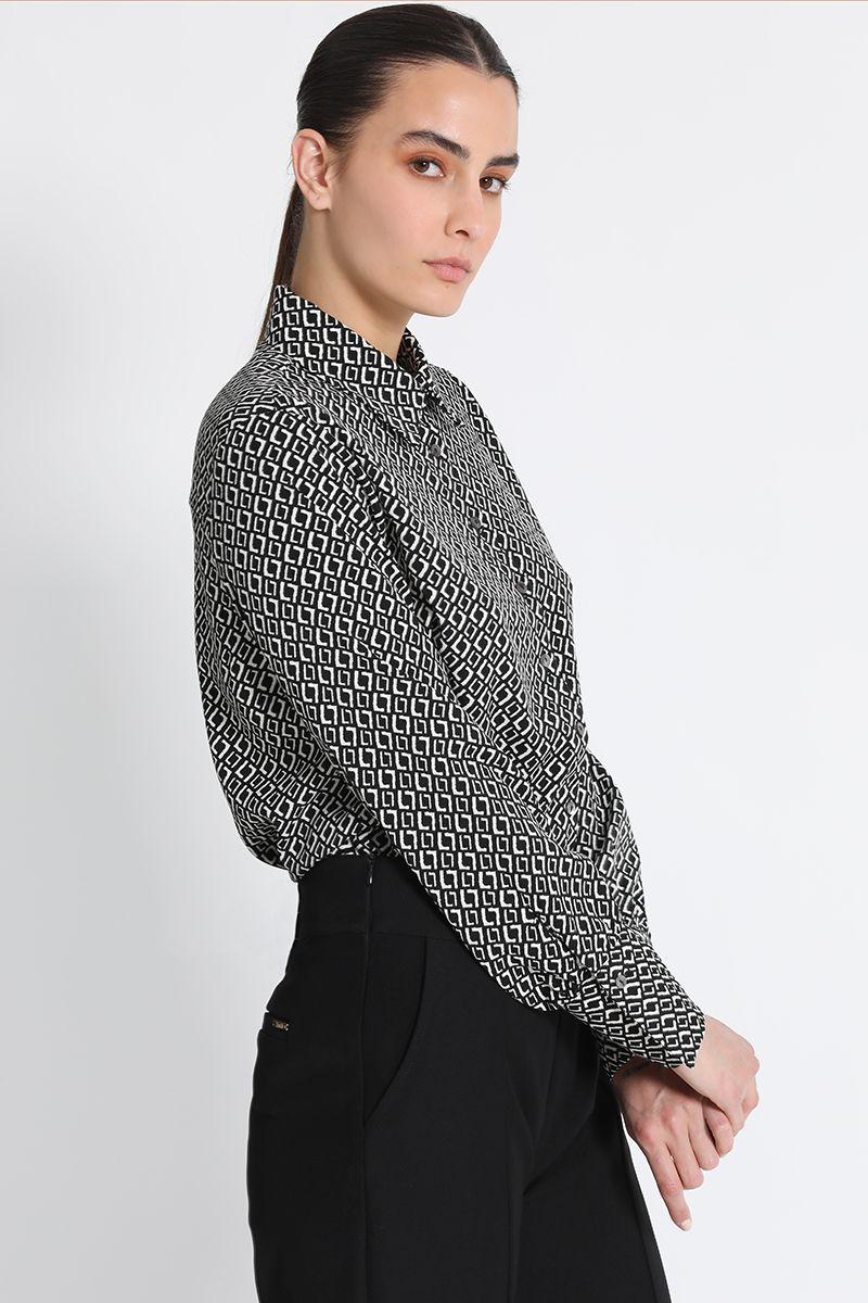 Blusa Camisera Diseño Negro Liola-1