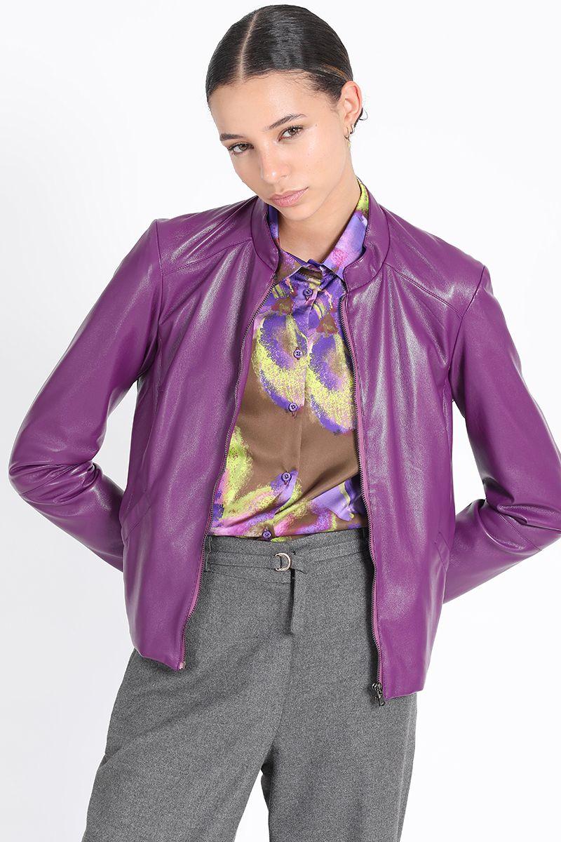 Chaqueta Ecocuero Violeta Liola-0