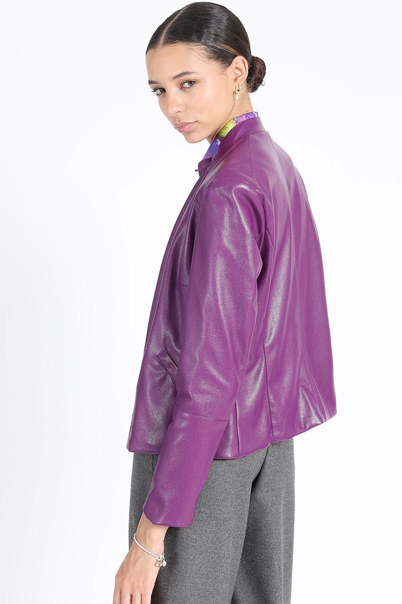 Chaqueta Ecocuero Violeta Liola-2