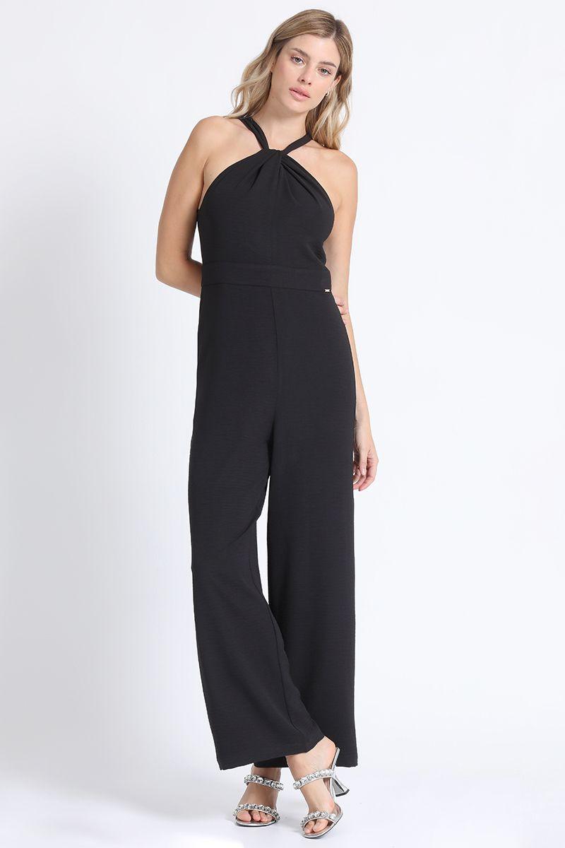 Enterito Largo Entrelazado Halter , Negro Liola-0