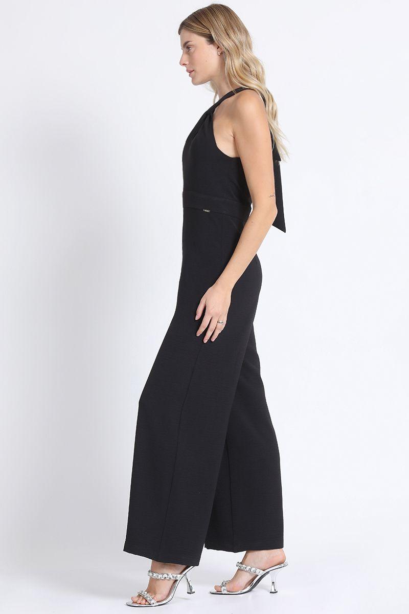 Enterito Largo Entrelazado Halter , Negro Liola-2