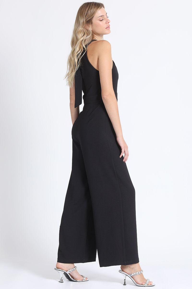 Enterito Largo Entrelazado Halter , Negro Liola-4