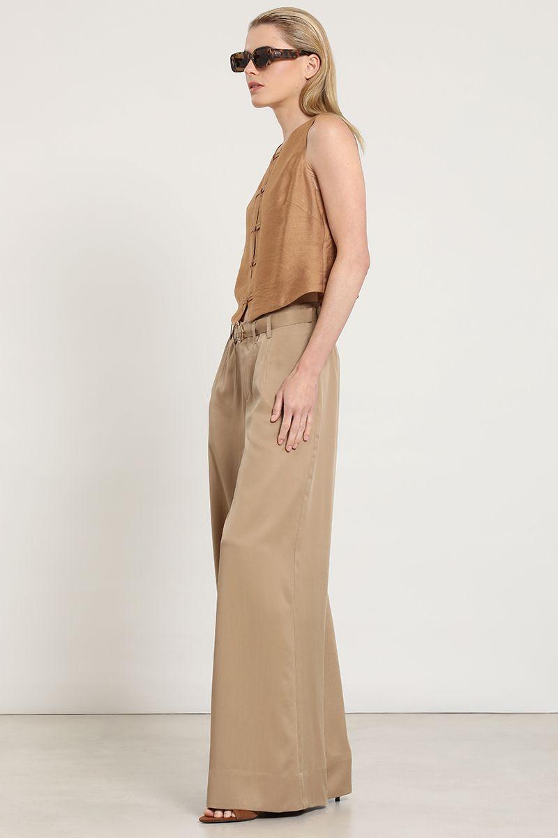 Top semi satinado, camel Liola-6