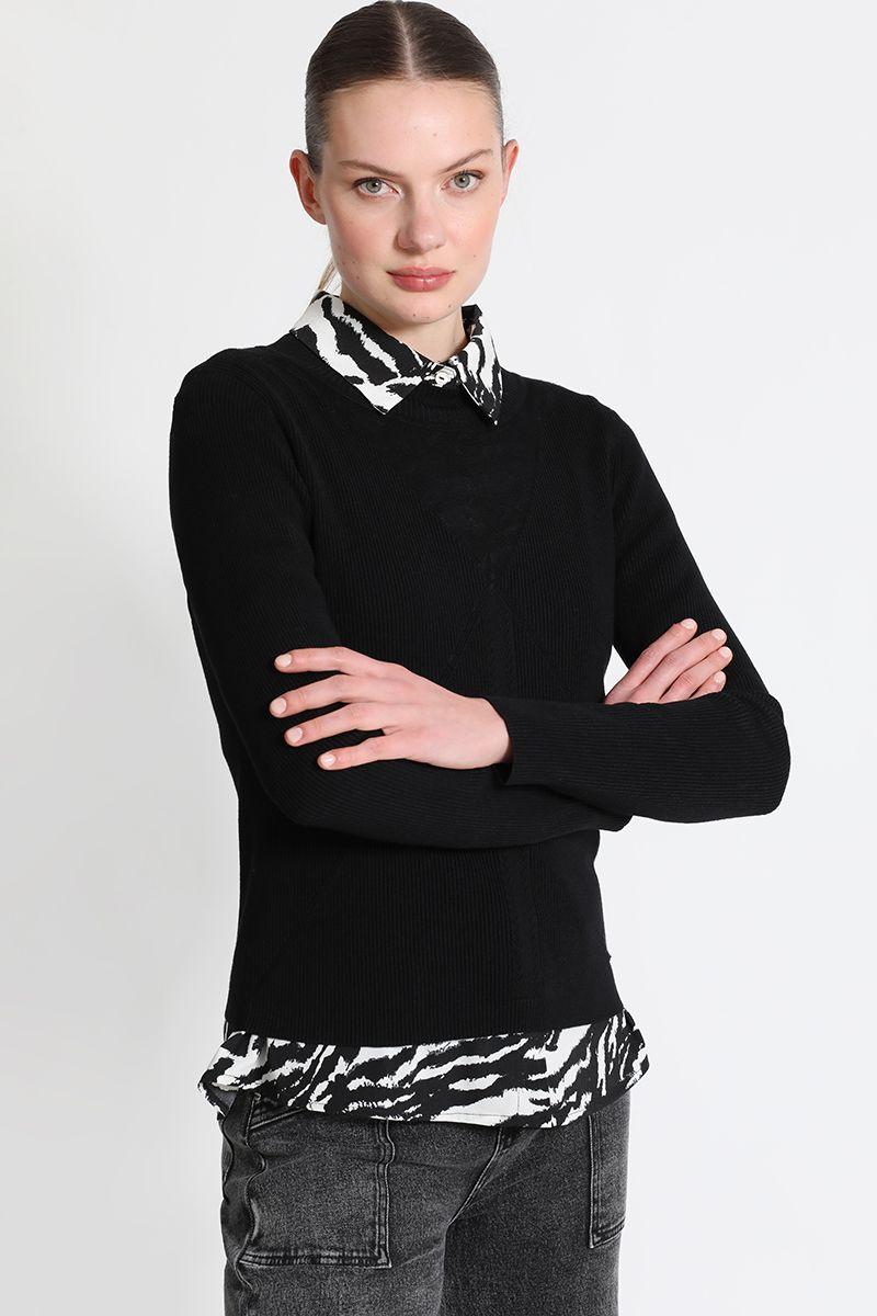 Jersey Mujer Tejido Negro Liola-1