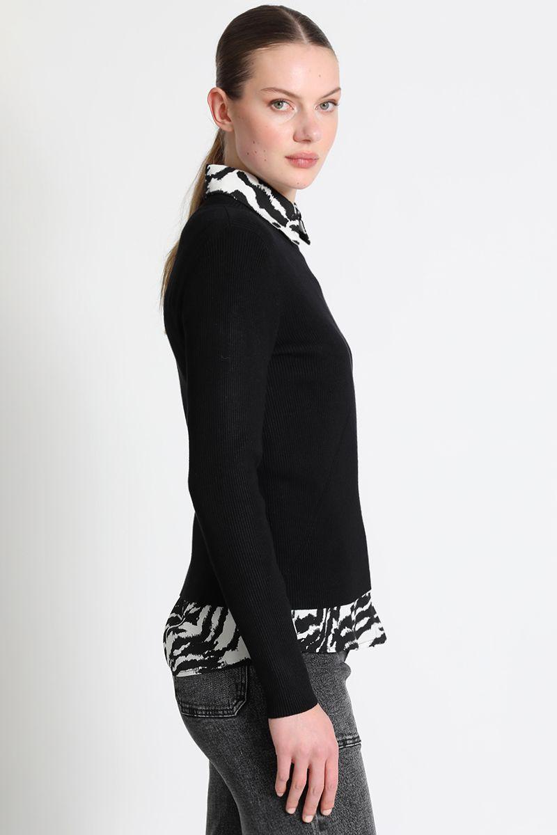 Jersey Mujer Tejido Negro Liola-2
