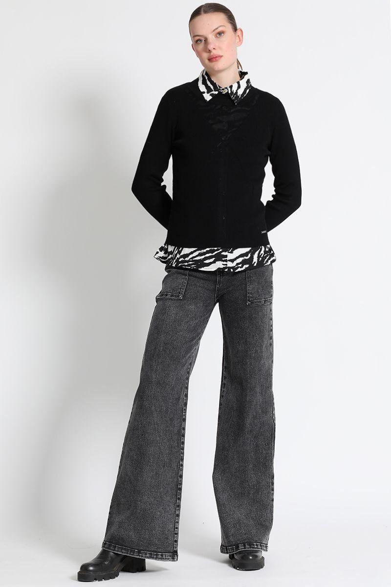 Jersey Mujer Tejido Negro Liola-3