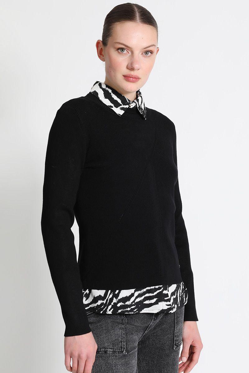 Jersey Mujer Tejido Negro Liola-4