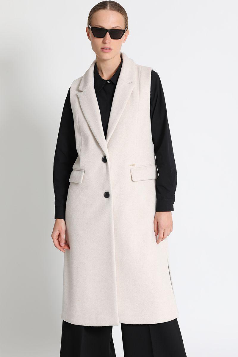 Abrigo Largo  Muflón Beige Liola-2