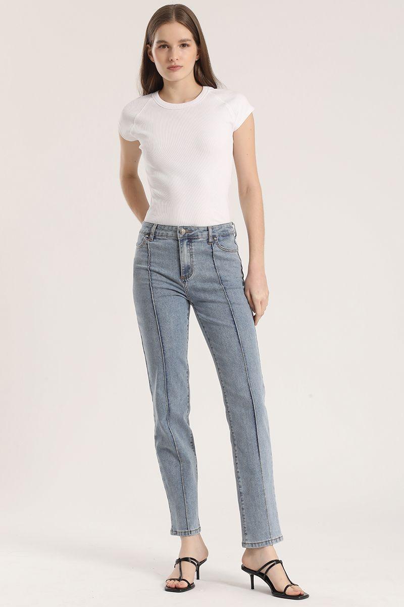 Jeans slim denim Liola mujer azul-3