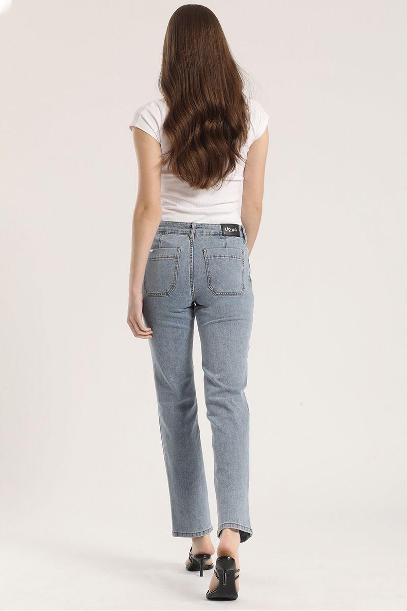 Jeans slim denim Liola mujer azul-5