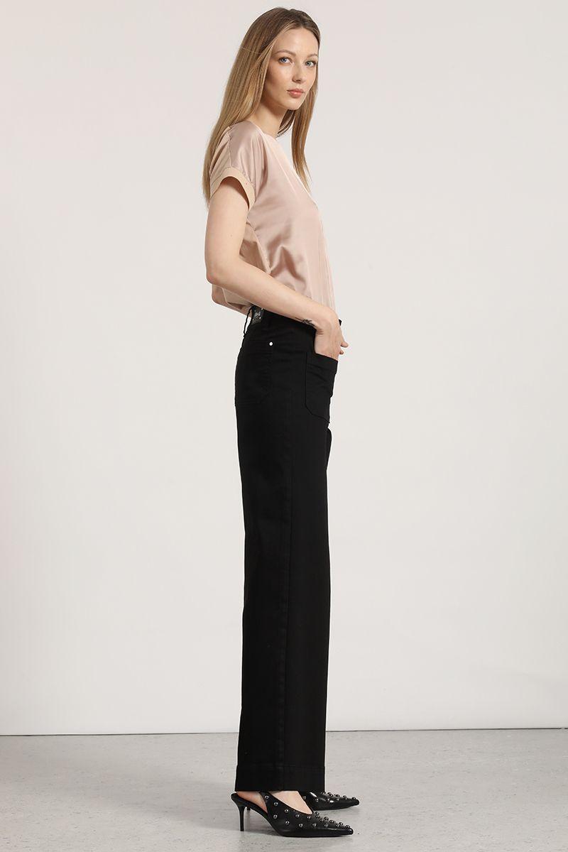 Jeans palazzo Liola mujer negro-0