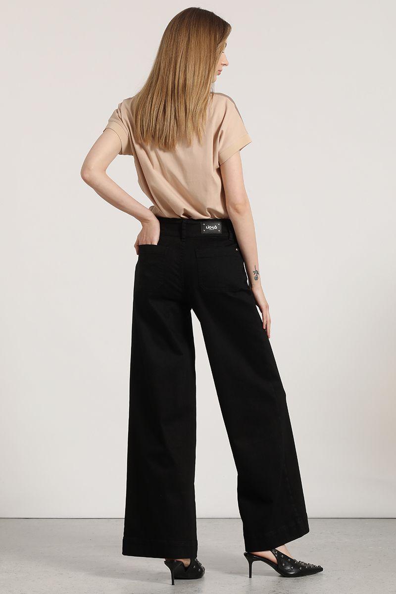 Jeans palazzo Liola mujer negro-2