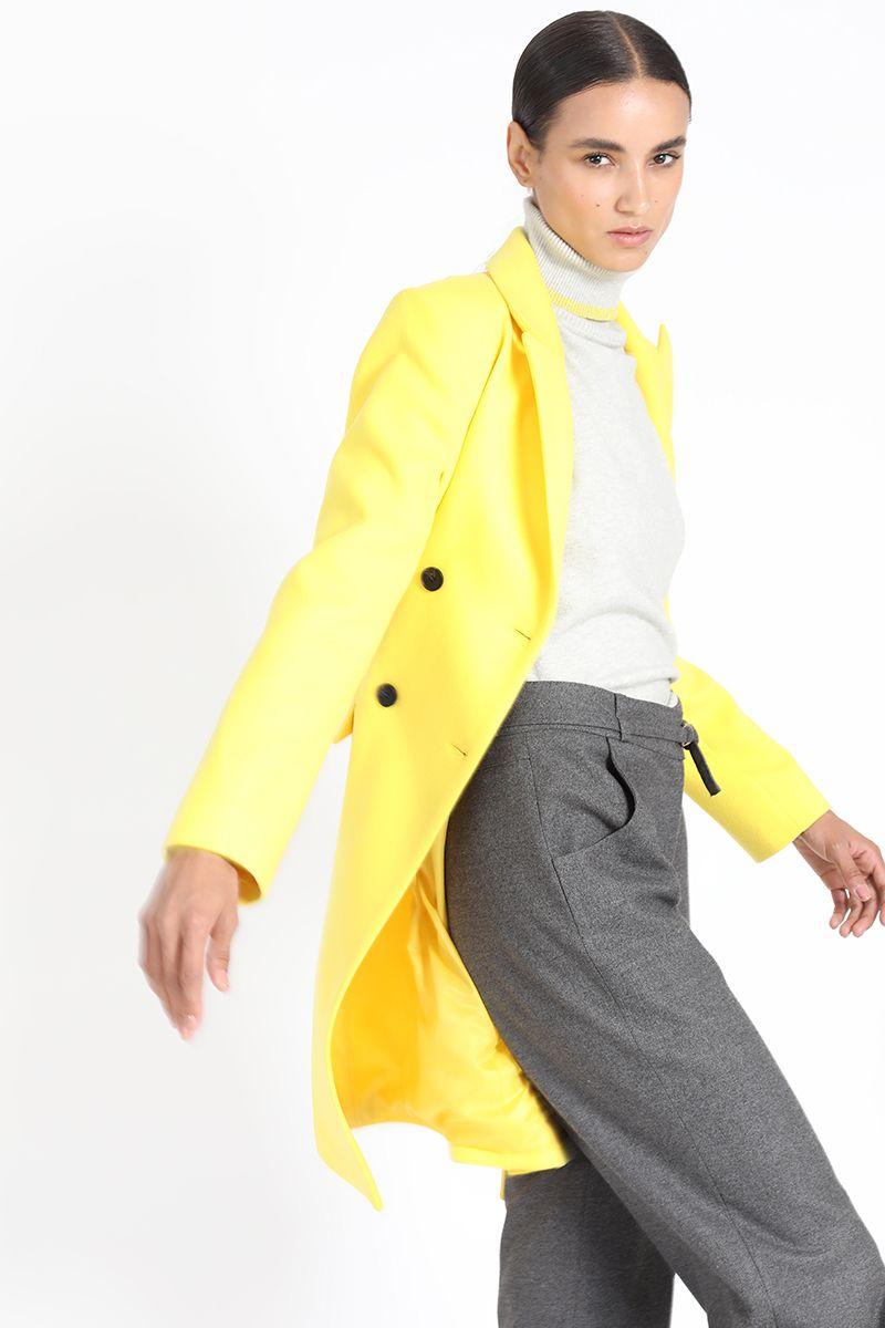 Abrigo Cruzado, Muflon Amarillo Liola-5