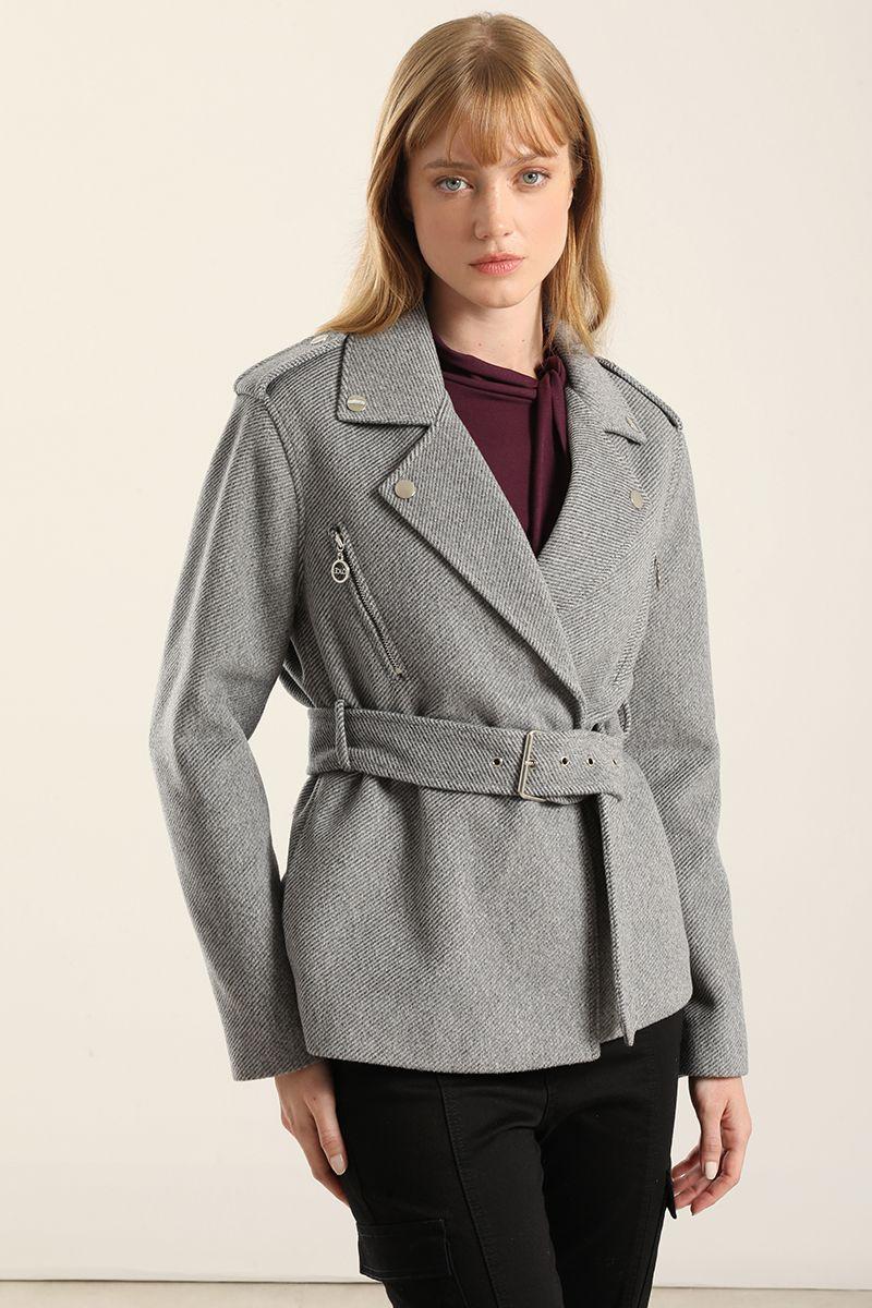 Chaqueta Biker Muflon Fantasia, Gris Liola-0