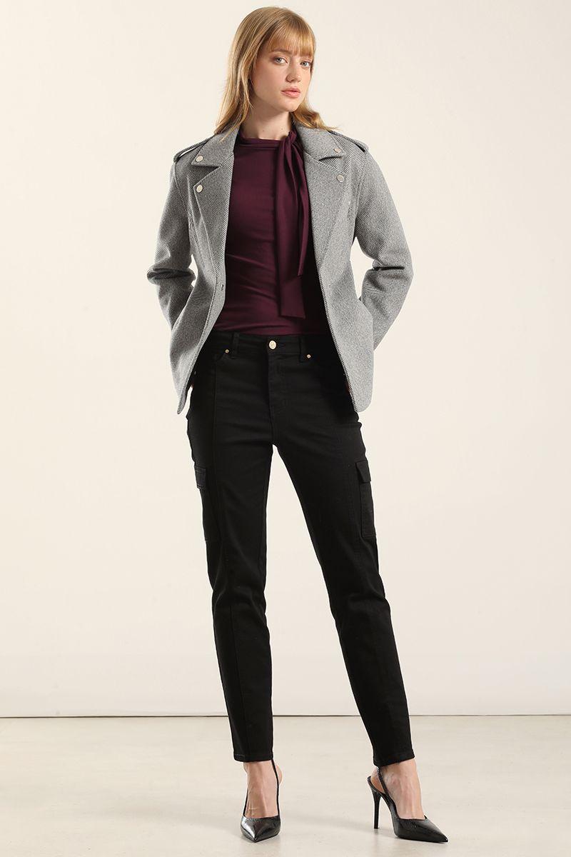 Chaqueta Biker Muflon Fantasia, Gris Liola-1