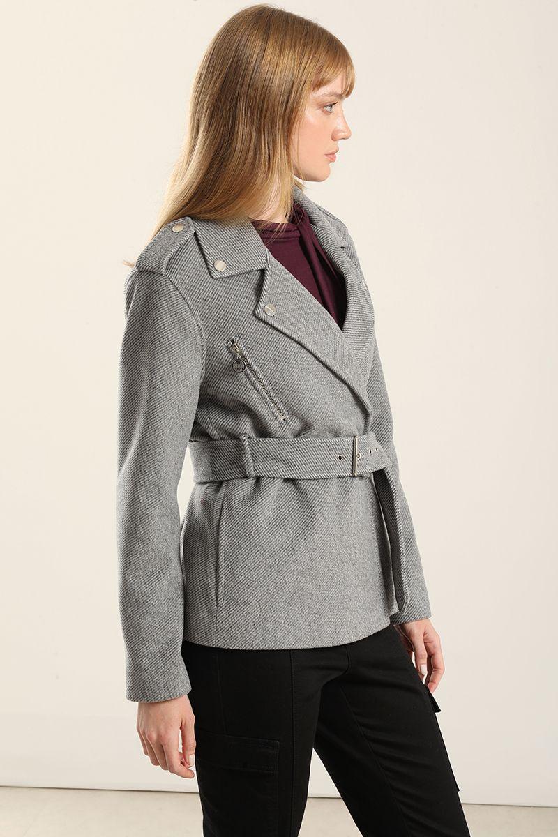 Chaqueta Biker Muflon Fantasia, Gris Liola-2