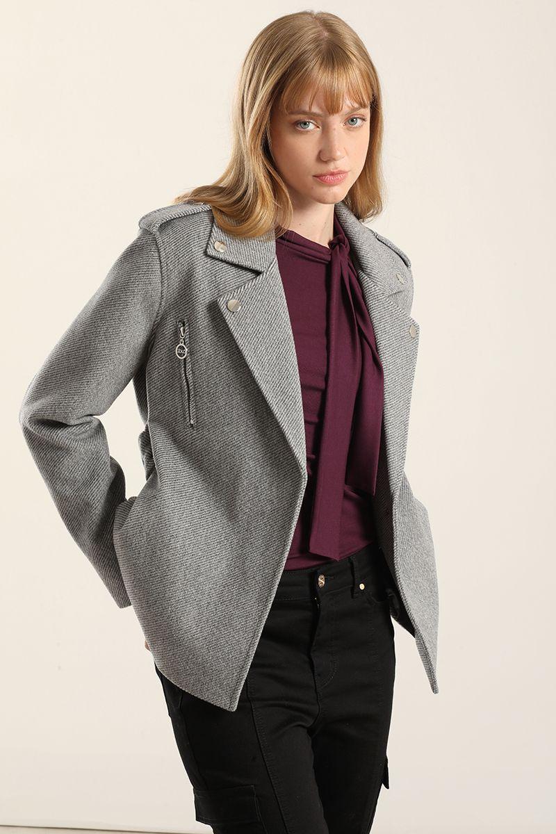 Chaqueta Biker Muflon Fantasia, Gris Liola-5