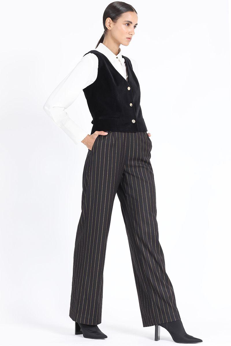 Chaleco Sastre Terciopelo Negro Liola-5