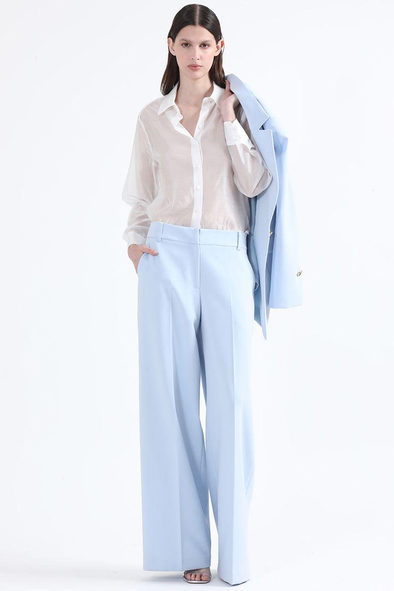 Pantalon Recto Tiro Alto, Celeste Liola-1