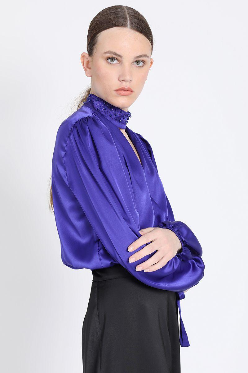 Blusa Con Amarras Violeta Liola-2