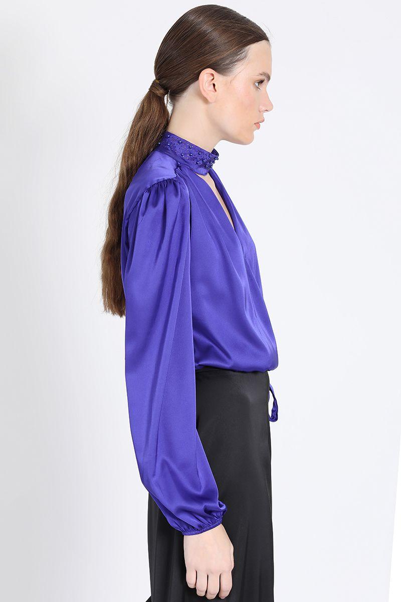 Blusa Con Amarras Violeta Liola-3