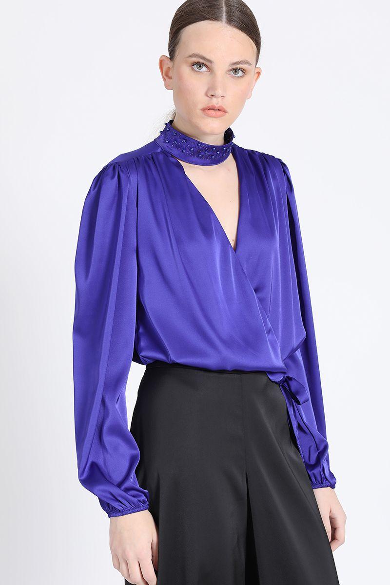 Blusa Con Amarras Violeta Liola-4