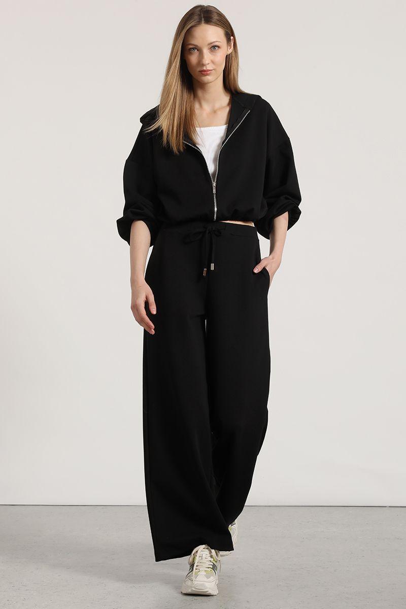 Pantalón recto liola mujer negro-0