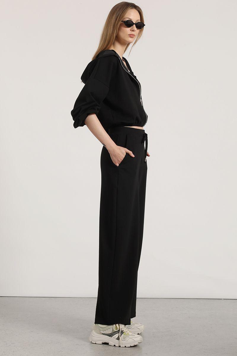 Pantalón recto liola mujer negro-3