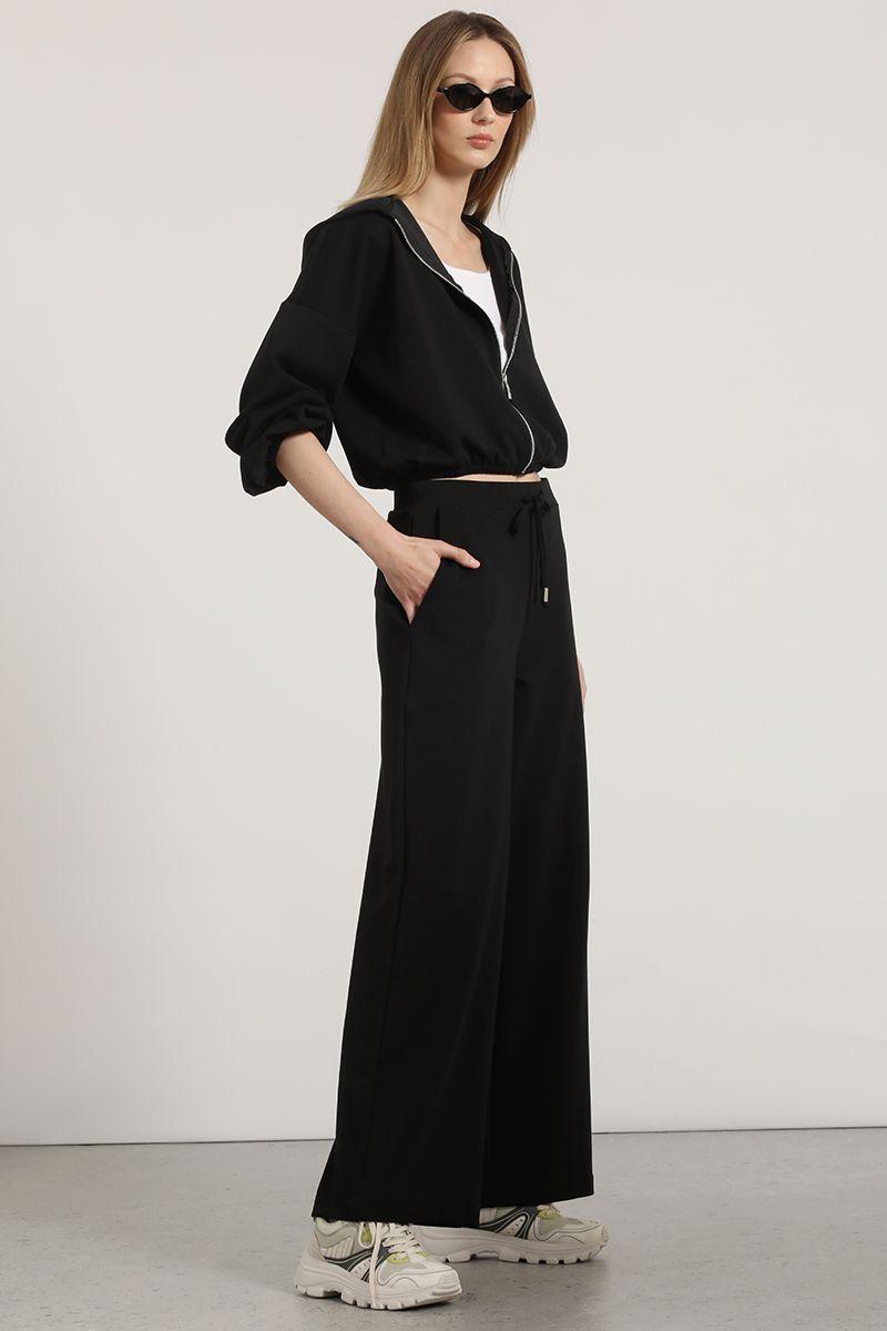 Pantalón recto liola mujer negro-4